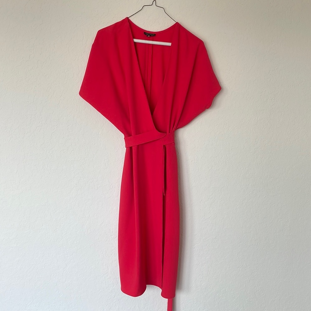 TopShop Red Kimono Wrap Dress